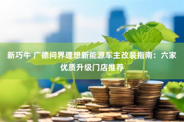 新巧牛 广德问界理想新能源车主改装指南:六家优质升级门店推荐