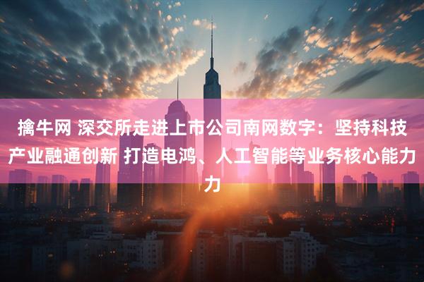 擒牛网 深交所走进上市公司南网数字：坚持科技产业融通创新 打造电鸿、人工智能等业务核心能力